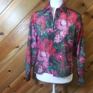 Floral  sequined Top